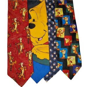 4 Vintage  Disney Winnie The pooh neck ties